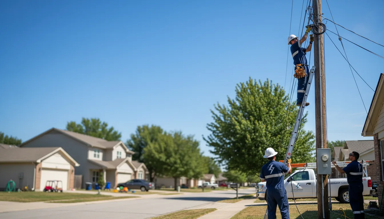 Residential electrician providing installation services in Clarita, OK